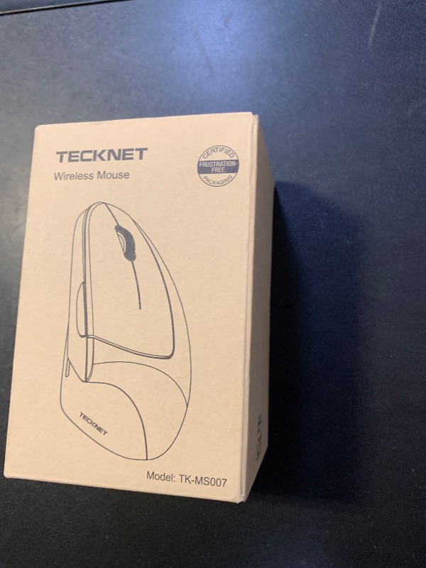 Photo 1 of TECKNET Ergonomic Mouse, Wireless Bluetooth Vertical Mouse, 4800 DPI Optical Tracking, 6 Adjustable DPI, Quiet Clicks, 2.4GHz with USB A Receiver, 12 Months Battery, 6 Buttons, Wide Compatibility