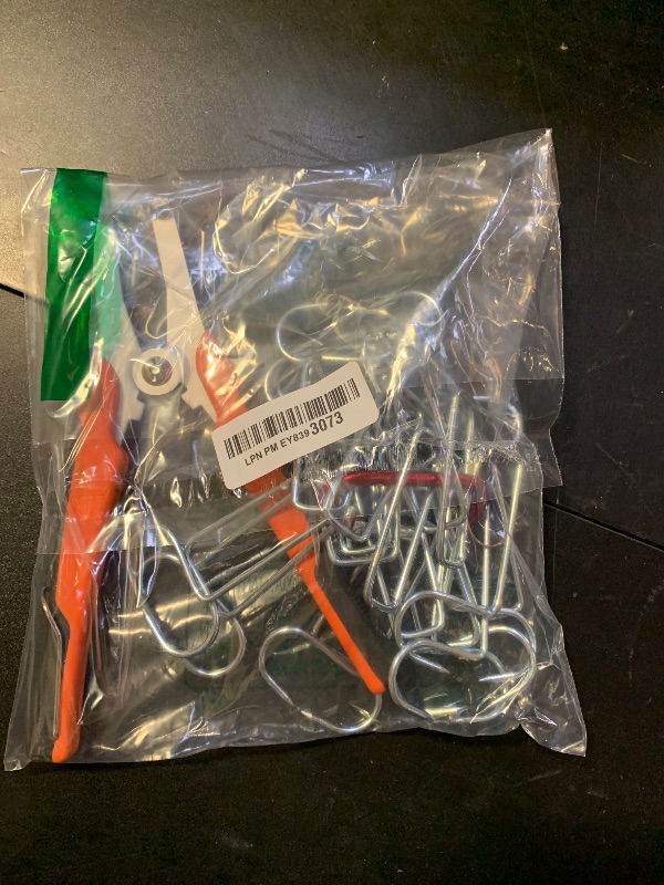 Photo 1 of ALLY Tools Miter Spring Clamp Pliers with 16 Miter Spring Clamps - Spring Loaded Handle Design – Long 8 inch Handle for Big Hands for use with Wood Trims, Moldings, Picture Frames, and Woodworking.