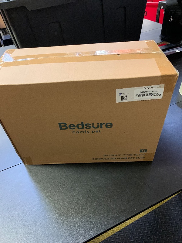 Photo 1 of Bedsure Orthopedic Dog Bed Medium Size Dogs - Washable Medium Dog Cat Bed Waterproof, Comfort Pet Couch Sofa with Washable Removable Cover, Pets Bed with Nonskid Bottom, Long Faux Fur-Taupe, 28"