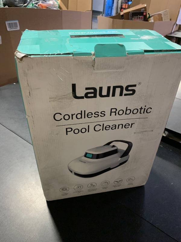 Photo 1 of (2025 Upgrade) Launs S1 Cordless Robotic Pool Cleaner, Dual Motors & Suction Ports Automatic Pool Vacuum Robot Lasts up to 90 Min, Self-Parking Ideal for Above Ground Pools (New)