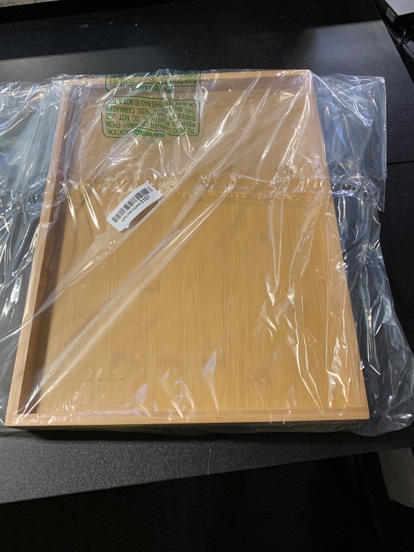 Photo 1 of Youpehom Bed Tray Table with Folding Legs,Bamboo Breakfast in Bed for Kitchen Serving Tray,Sofa,Eating,Used As Laptop Desk Snack Tray (Bamboo, Medium)