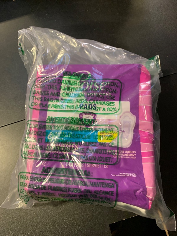 Photo 1 of Poise Incontinence & Postpartum Pads for Bladder Leaks, 4 Drop Moderate Absorbency, Long Length, 16 Count, Packaging May Vary