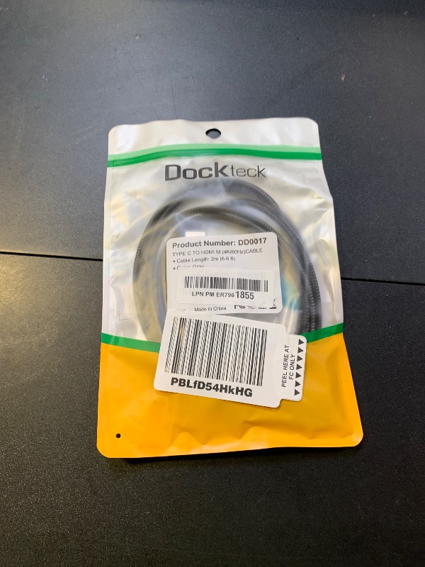 Photo 1 of dockteck USB C to HDMI 4K 60Hz Cable for iPhone 15, 6Ft Thunderbolt 3/4 to hdmi Braided Cord, High-Speed HDR USB C Cable to Hdmi for MacBook Pro/Air, iPad Air 4/iPad Pro/iMac Pro