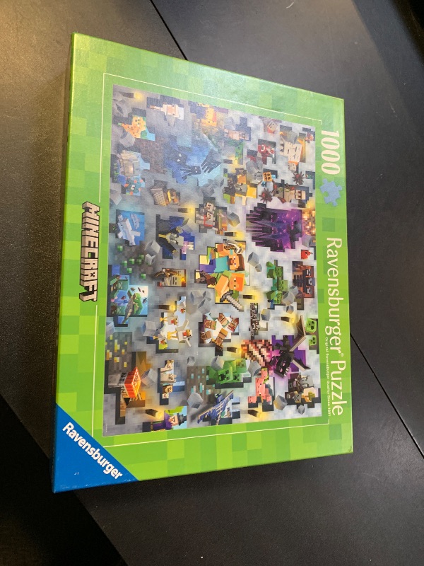 Photo 1 of Ravensburger Minecraft 1000-Piece Jigsaw Puzzle for Adults and Kids | Unique Softclick Technology | Immersive Minecraft Imagery | Ideal for Puzzle Enthusiasts | Certified by Forest Stewardship Council