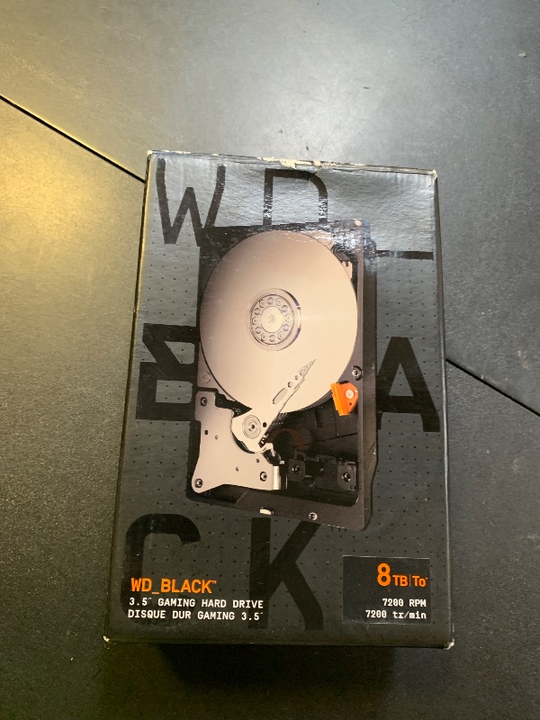 Photo 1 of Western Digital 8TB WD_Black Performance Internal Hard Drive HDD - 7200 RPM, SATA 6 Gb/s, 256 MB Cache, 3.5" - WD8002FZBX