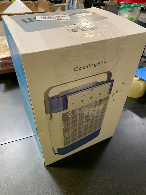 Photo 1 of Smartale Portable Air Conditioners, Mini Evaporative Air Cooler with Remote, 3 Wind Speed & 2 Mist Mode, 7-Color Night Light, 2-4-8H Timer, 1600ML Water Tank Small Cooling Fan for Home Office Bedroom