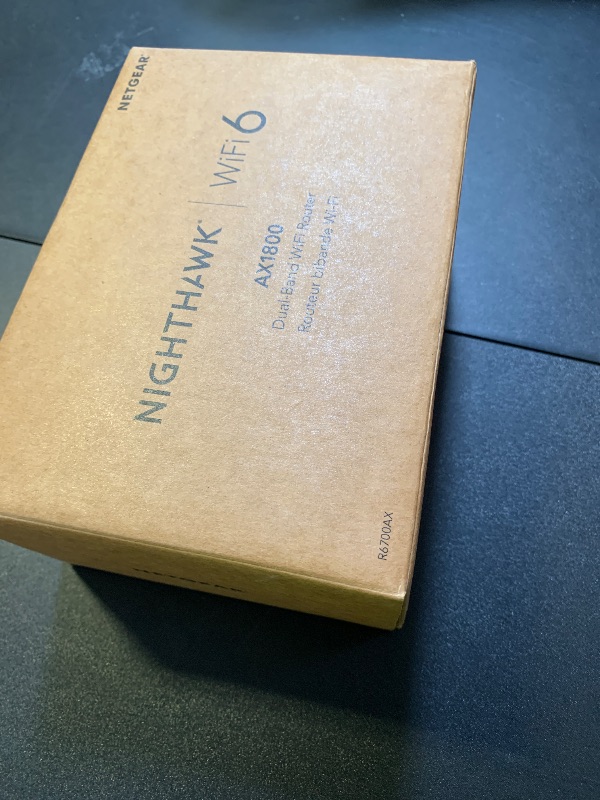 Photo 1 of NETGEAR 4-Stream WiFi 6 Router (R6700AX) – Security Features, AX1800 Wireless Speed (Up to 1.8 Gbps), Covers up to 1,500 sq. ft., 20 Devices – Free Expert Help