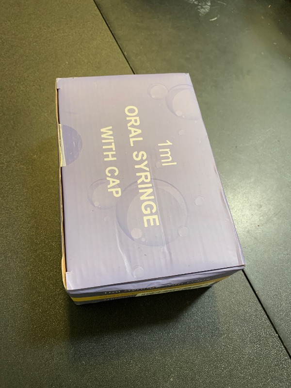 Photo 1 of 50 Pcs 1ml Syringes with Caps Oral Dispenser Individually Sterile Warpped for Medicine Dropper, Colostrum Collect Feeding Pets, Liquid