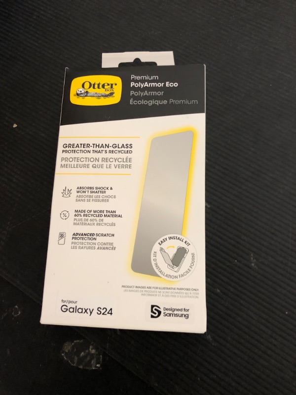 Photo 1 of OtterBox Samsung Galaxy S24 Screen Protector Polyarmor Premium, Vivid Clarity, True Touch Response, Easy Installation
