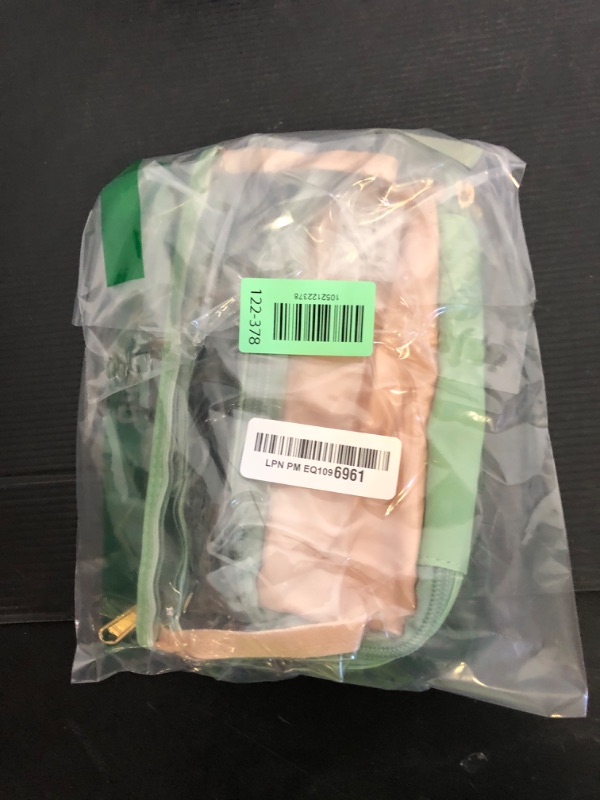 Photo 1 of Ethereal Clear Makeup Bag, Green TSA Approved Toiletry Bag with Brushes Compartment Small Travel Make up Bags for Women