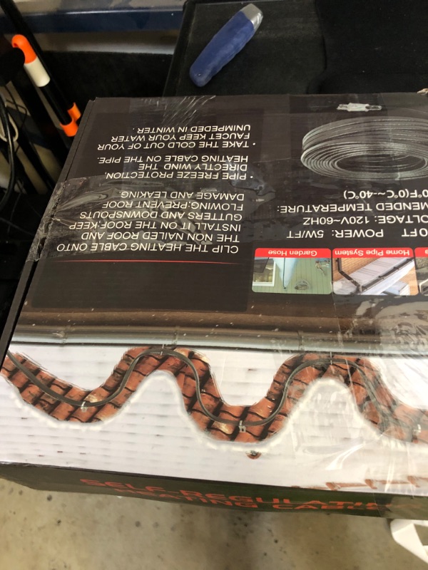 Photo 1 of JDZKOMKE 200FT?3FT-200FT?Pipe Heating Cable for Pipe Freeze Protection, Heat Cable for Water Pipes(Metal and Plastic), Pipe Heat Tape Keeps Water Flowing at -40°F 8w/ft, 120V
