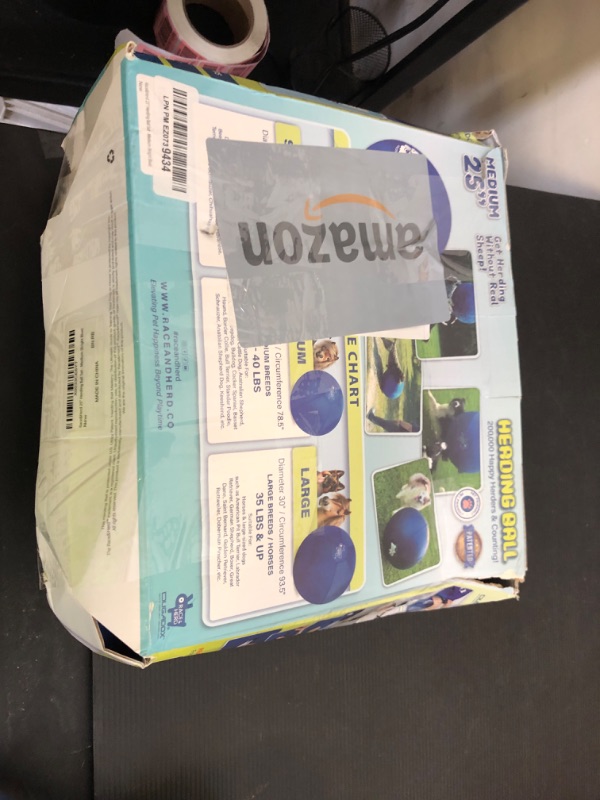 Photo 1 of Race&Herd 25" Original XXL Herding Ball for Dogs - Giant Herding Dog Ball Australian Shepherds, Herding Toys, Dog Training Toy for Medium Breeds, Dog Toy for Outdoor Play (for Medium Dogs, Blue)