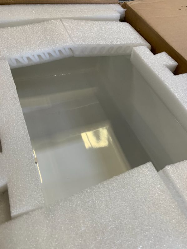 Photo 1 of KRAUS Turino 33-inch Fireclay Workstation Drop-In/Undermount Single Bowl Kitchen Sink in Gloss White, KFDW1-33GWH