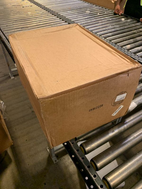 Photo 1 of Amazon Basics Trash Can, Rectangular Commercial Office Wastebasket, 10 Gallon (Pack Of 1), Black (Previously AmazonCommercial brand)