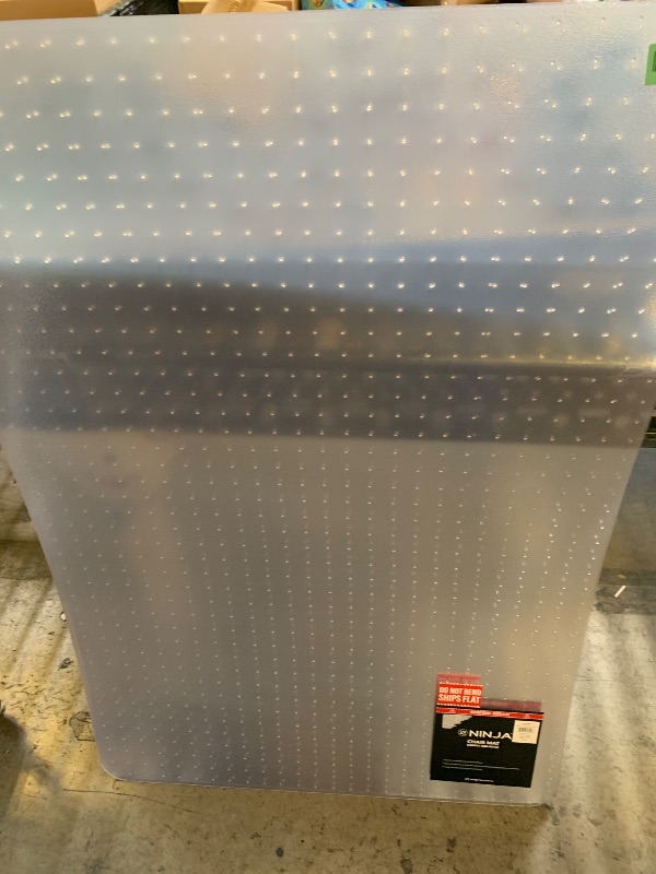 Photo 1 of NINJA Easy Glide Office Chair Mat for Carpet Floors, Strong Slip Resistant Under Desk Floor Protector, Stay in Place Plastic Computer Mats for Rolling Work and Gaming Chairs, 32.5x48 Inch, Clear