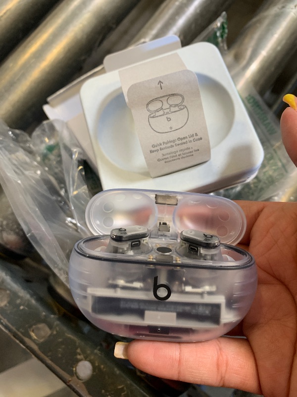Photo 1 of Beats Studio Buds + | True Wireless Noise Cancelling Earbuds, Enhanced Apple & Android Compatibility, Built-in Microphone, Sweat Resistant Bluetooth Headphones, Spatial Audio - Transparent
