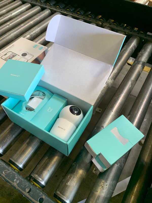 Photo 1 of Sense-U Baby Sock Shoe Bundle Smart Baby Monitor: Sock Shoe Plus 2.5K PTZ Camera - Track Heart Rate, Sleep Movement, Heartbeat, Pan-Tilt-Zoom Video, AI Cry Detection, Audio