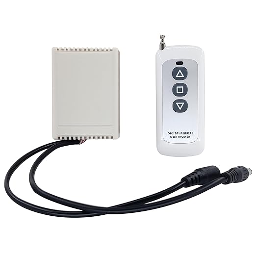 Photo 1 of Remote Controller for 12V/24V Linear Actuator Rated Power 60W Color White Applicable to DC Motor
