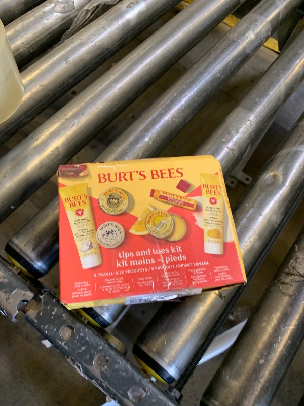 Photo 1 of Burt's Bees Gifts Ideas, Tips and Toes Kit, 6 Travel Size Products - Pomegranate Moisturizing Lip Balm, 2 Hand Creams, Foot Cream, Cuticle Cream, and Hand Salve