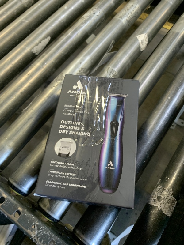 Photo 1 of Andis 560974 Limited Edition Slimline Pro Cord/Cordless Beard Trimmer, Lithium Ion T-Blade Trimmer, Close Cutting T-Blade Zero Gapped, Galaxy