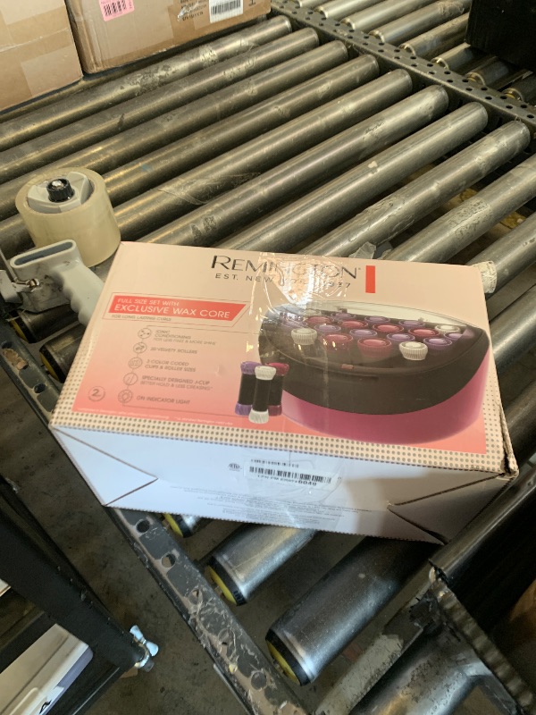 Photo 1 of Remington Ionic Conditioning Hair Setter, 20 Velvet Hair Rollers, 6 Large (1¼”), 10 Medium (1"), 4 Small (¾”), Blowout Style Hair Curlers