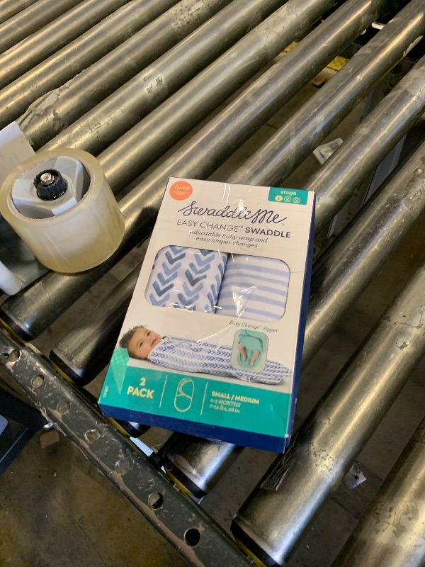 Photo 1 of SwaddleMe Luxe Easy Change Swaddle – Size Small/Medium, 0-3 Months, 2-Pack (Water Color Indigo)