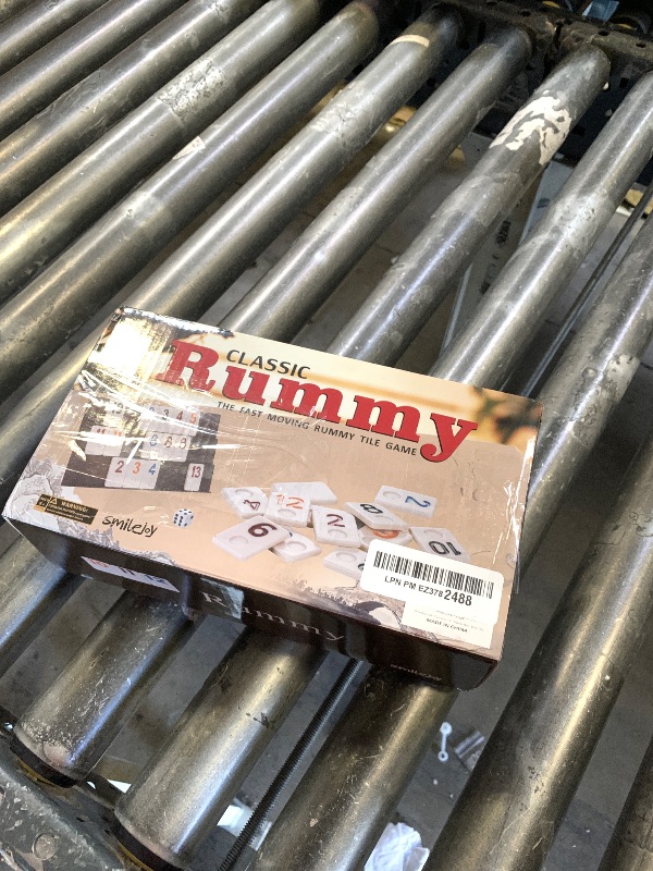Photo 1 of Classic Rummy Cube,106 Rummy Game with Portable Carton, Tradditonal Board Game for Family, 106 Tiles, 4 Plastic Holders?2-4 Players?