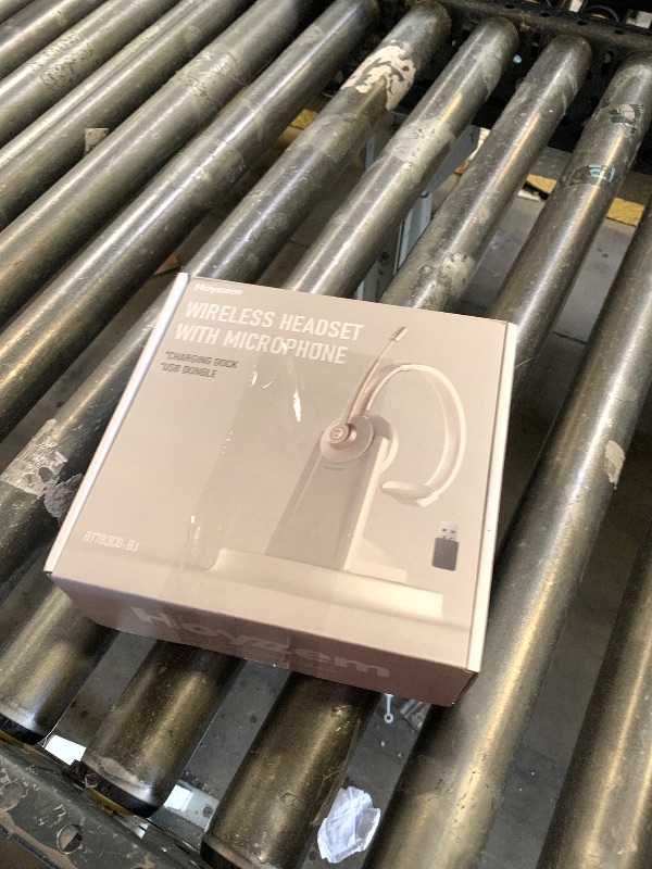 Photo 1 of Bluetooth Headset, Wireless Headphones with Microphone Noise Canceling & USB Dongle, V5.0 Trucker Bluetooth Headset with Mic Mute & Charge Dock for PC/Laptop/Phone/Meeting/CallCenter/Office Gold
