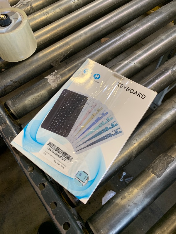 Photo 1 of Ultra-Slim Bluetooth Keyboard Portable Mini Wireless Keyboard Rechargeable for Apple iPad iPhone Samsung Tablet Phone Smartphone iPadOS iOS Android (10 inch Blue)