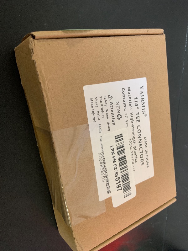 Photo 1 of 10 Pack 1/4" Drip Irrigation Tee Connectors, Quick Connect Universal Drip Irrigation Tubing Coupling Valve, Connector Locking Fitting for Sprinkler or Drip Irrigation System