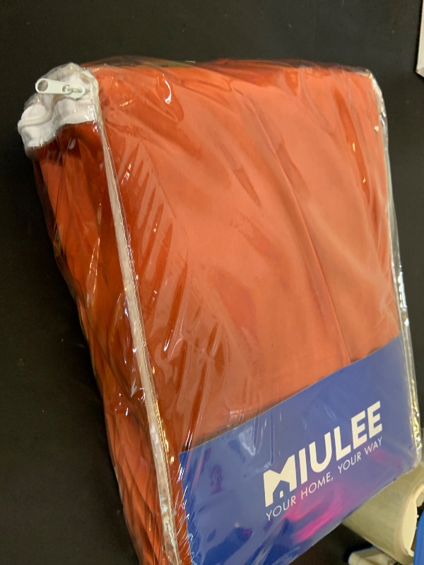 Photo 1 of MIULEE Velvet Curtains 90 inches 2 Panels - Luxury Burnt Orange Blackout Curtains for Bedroom Living Room Thermal Insulated Super Soft Window Drapes Rod Pocket & Back Tab, Terracotta Rust Fall Decor