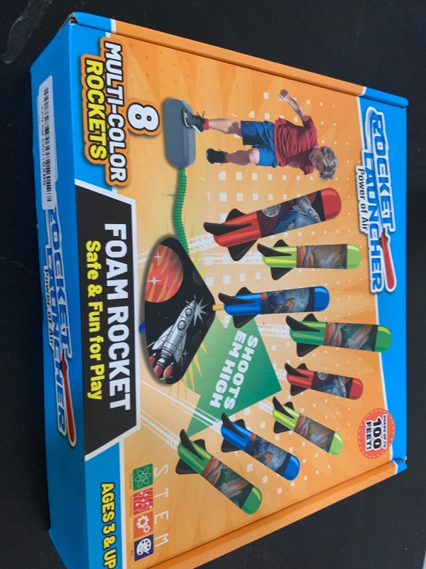Photo 1 of Otoseth Toys Rocket Launcher for Kids - Launch up to 100 Ft, 8 Multi-Color Foam Rockets & Adjustable Launch Stand, Kids Outdoor Toys, Birthday Toys for Kids Boys Girls Age 3+ Years Old