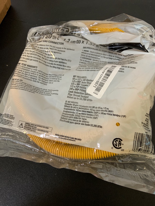 Photo 1 of 48" Gas Dryer Hose Kit,Stainless Steel Stove Gas Line with Connector 1/2" MIP 1/2"FIP 3/4"MIP Fitting,5/8" OD(1/2" ID) Gas Connector Kit for Stove,Gas Stove, Dryer,Water Heater-by MIFLUS