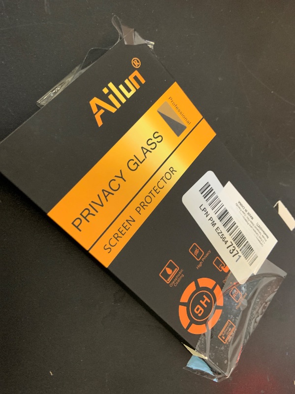 Photo 1 of Ailun 2 Pack Privacy Screen Protector for iPhone 14 Pro [6.1 inch] + 2 Pack Camera Lens Protector,Anti Spy Private,Tempered Glass,Case Friendly