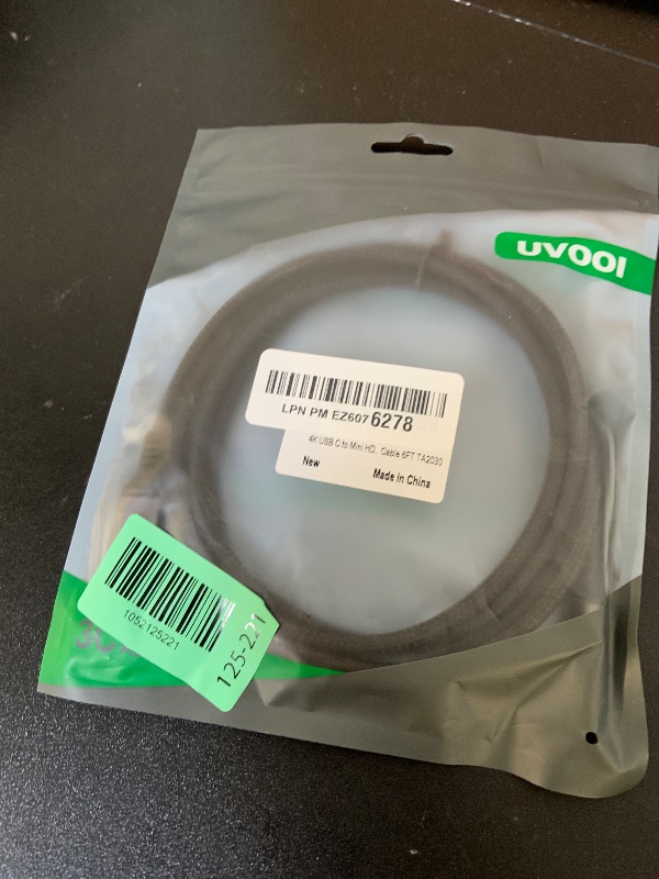Photo 1 of UVOOI USB C to Mini HDMI Cable 6FT, High Speed USB Type-C to Mini HDMI 2.0 Cord (4K@60Hz,2K,1080P,HDR,3D,ARC) for MacBook, iPhone 16 15/Pro, Galaxy 25/24, iPad Pro, Laptop to Portable Monitor