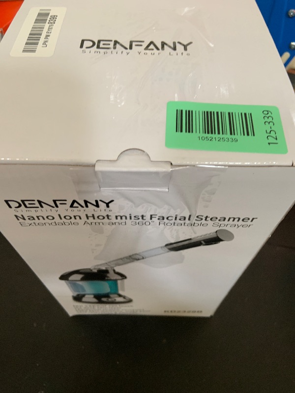 Photo 1 of Facial Steamer - DENFANY Nano Ionic Face Steamer with Extendable 360° Rotating Arm - Portable Facial Steamer for Personal Care at Home or Salo (Black)