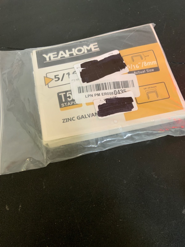 Photo 1 of YEAHOME Heavy Duty Staples, 2000 Counts 5/16 inch T50 Staples, 20 Gauge Galvanized 3/8 Inch Crown Upholstery Staple for Pneumatic, Electric T50 Staple Gun