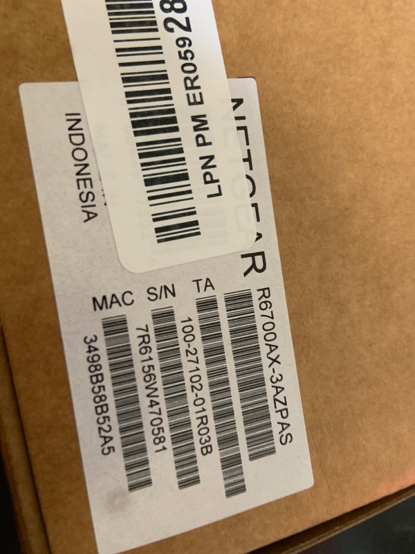 Photo 1 of NETGEAR 4-Stream WiFi 6 Router (R6700AX) – Security Features, AX1800 Wireless Speed (Up to 1.8 Gbps), Covers up to 1,500 sq. ft., 20 Devices – Free Expert Help