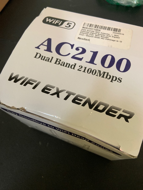 Photo 1 of 2025 AC2100 WiFi Extender - WiFi Extender Signal Booster with Gigabit Ethernet Port, WiFi Booster Dual-Band(5.8G&2.4G) Coverage to 12888 sp.ft, Faster Speed, Compatible with Multiple Devices