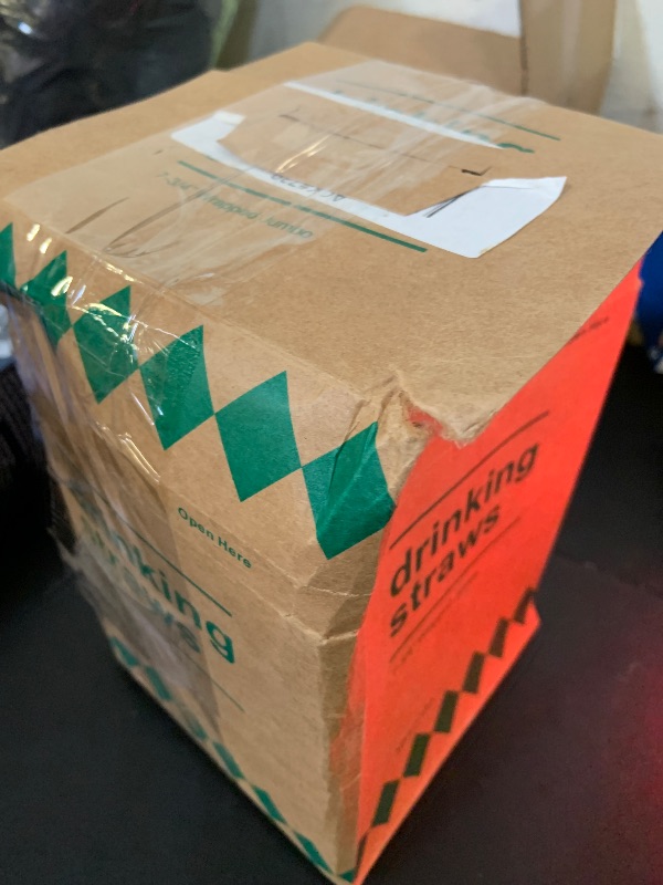 Photo 1 of Plastic Straws [500 Pcs-7.8" Long] Individually Wrapped Clear Disposable Drinking Straws - Made in USA - Straight Long Straws for Party, 0.23'' Diameter
