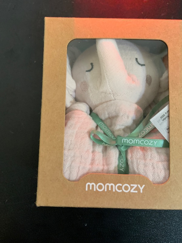 Photo 1 of Momcozy Elephant Loveys for Babies with Cotton - Soft Security Blanket for Boy or Girl for Self-Soothing On-The-Go-Portable & Anti-Drop Design - Newborn Gift?Must Have?Pink 14 inch?