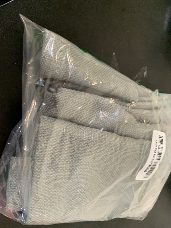 Photo 1 of Chyhomenyc 2 Panels Short Kitchen Tiers Half Window Semi Sheer Curtains 36 Inch Length for Kitchen Bathroom Small Windows, Faux Linen Slub Textured Cafe Curtains, Sage Green, Each 30x36 inch