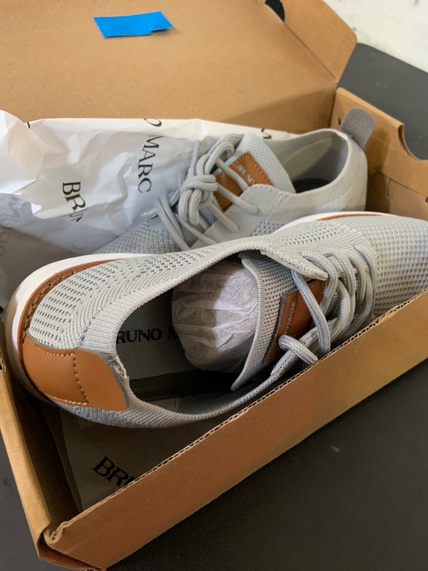 Photo 1 of Bruno Marc Men's KnitFlex Breeze Mesh Sneakers Oxfords Lace-Up Lightweight Casual Walking Shoes,Size 7.5,Grey,GRAND-01