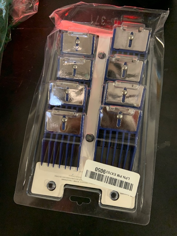 Photo 1 of Andis 13105 8-Piece Universal Attachment Snap-On Comb Set; Sizes: 5/8", 11/16", 3/4", 13/16", 7/8", 15/16", 1", 1-1/4", Blue