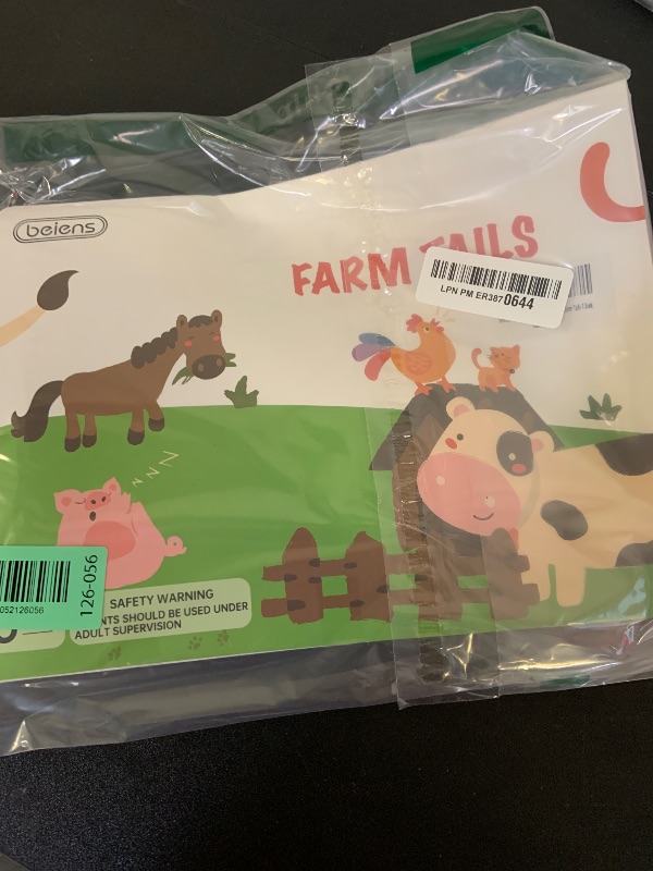 Photo 1 of beiens Soft Toys Baby Cloth Books, Touch and Feel Crinkle Books for Babies, Infants & Toddler, Early Development Interactive Car Toys & Stroller Toys for Boys & Girls (Farm Tails-1 Book)