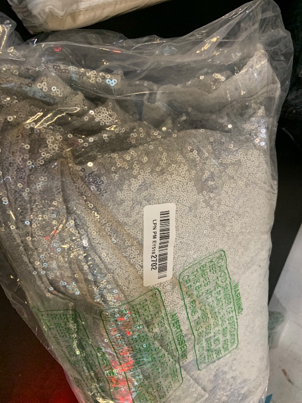 Photo 1 of Silver Sequin Backdrop Curtains Christmas: 4ftx8ft Sequin Curtain for Backdrop Shimmer Drapes for Wedding Birthday Party Christmas Photography Decorations 2 Panels