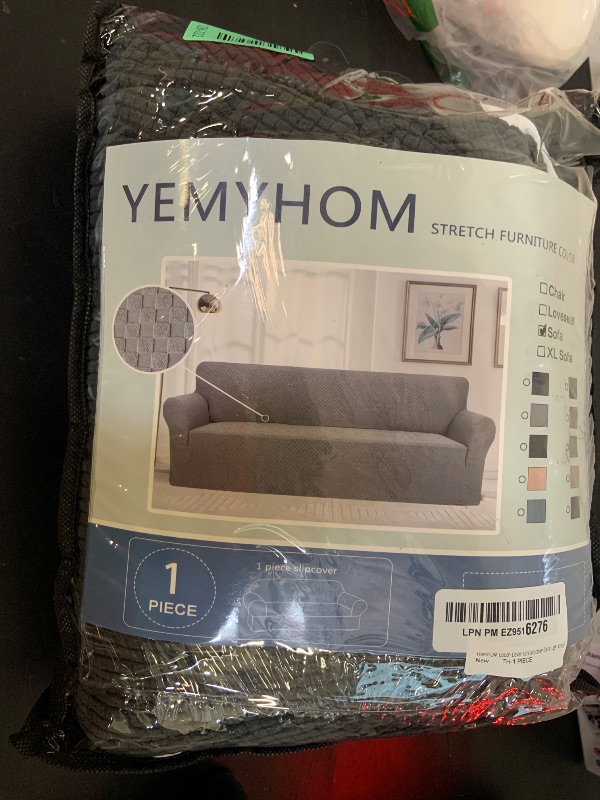 Photo 1 of YEMYHOM Couch Cover Latest Jacquard Design High Stretch Sofa Covers for 3 Cushion Couch, Pet Dog Cat Proof Slipcover Non Slip Magic Elastic Furniture Protector (Sofa, Light Gray)