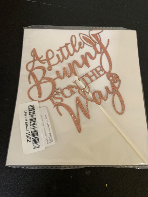 Photo 1 of Rose Gold Glitter A Little Wildflower is on the Way Cake Topper, She is A Wildflower/Oh Baby, Funny Wildflower Themed Baby Shower Party Decorations Supplies