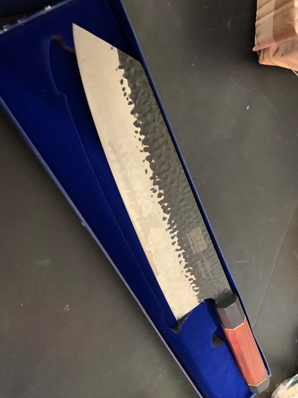 Photo 1 of HOSHANHO 9 Inch Kiritsuke Chef Knife, Japanese Hand Forged 9 Layers 10Cr15CoMoV High Carbon Steel Kitchen Knife, Professional Chef's Knife with Ergonomic Rosewood Handle