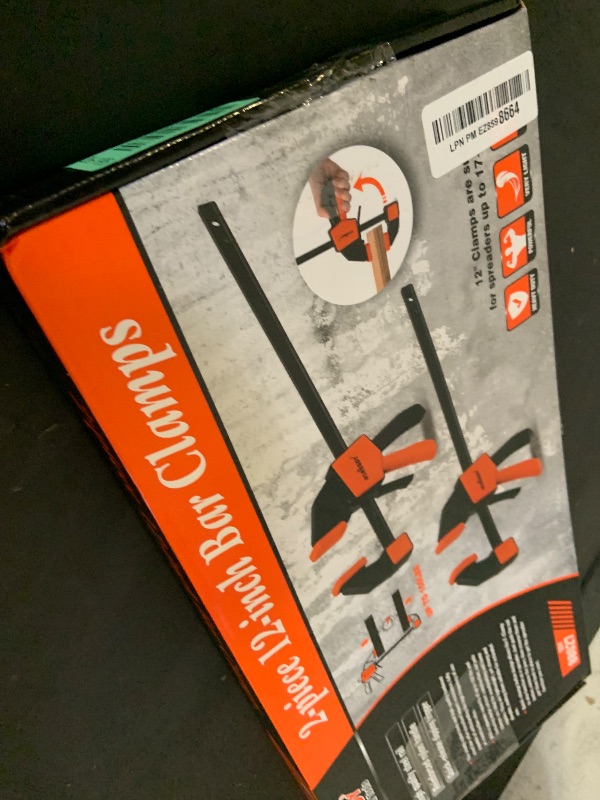Photo 1 of HORUSDY 12'' Bar Clamps for Woodworking, 2PCS Quick F Wood Working Clamps Sets, with 150 LBS Load Limit